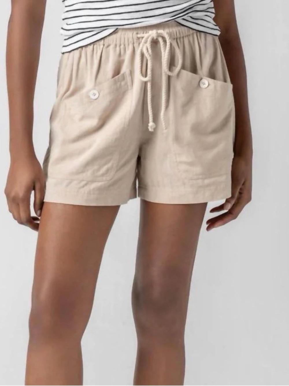 NWT Lilla P Patch Pocket Shorts Flax XS
